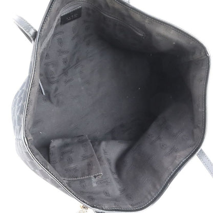 Gucci GG Canvas 211976 Leather Tote Bag Shoulder Hand Genuine Leather Black