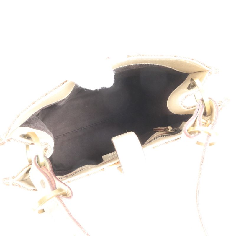 Gucci GG Canvas 110292 Leather X Canvas 2WAY Shoulder Bag Shoulder Tote Hand