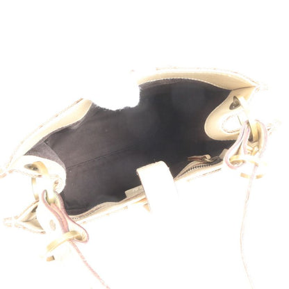 Gucci GG Canvas 110292 Leather X Canvas 2WAY Shoulder Bag Shoulder Tote Hand