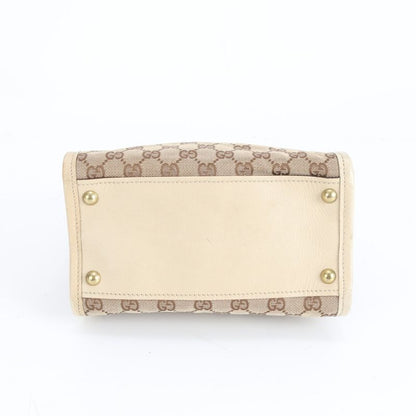 Gucci GG Canvas 110292 Leather X Canvas 2WAY Shoulder Bag Shoulder Tote Hand