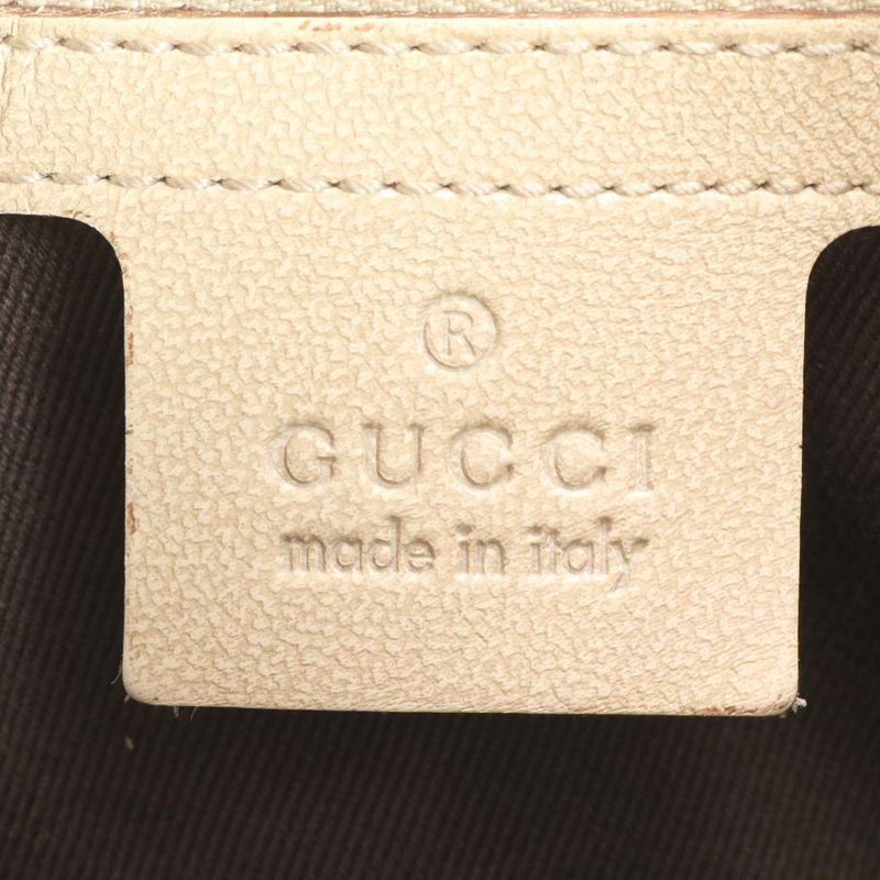 Gucci GG Canvas 110292 Leather X Canvas 2WAY Shoulder Bag Shoulder Tote Hand