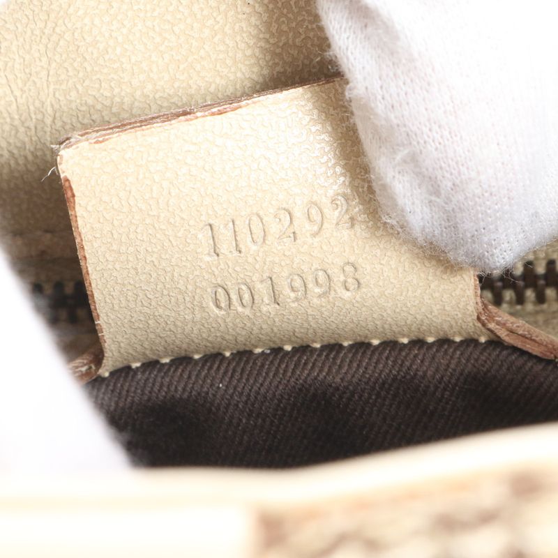 Gucci GG Canvas 110292 Leather X Canvas 2WAY Shoulder Bag Shoulder Tote Hand