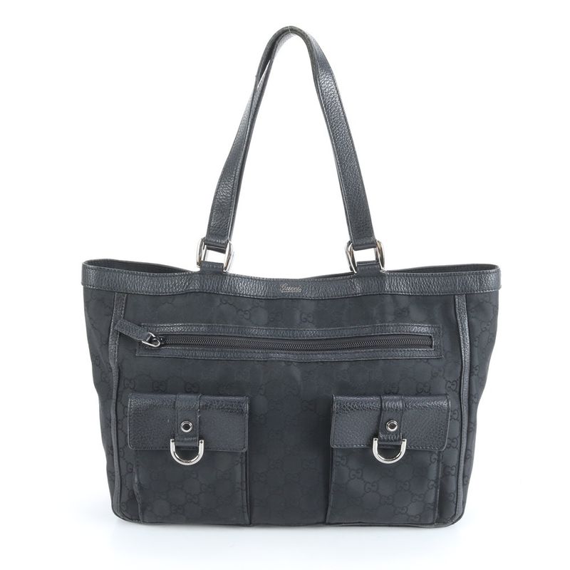 Gucci GG Canvas Abby 268639 Leather Tote Bag Shoulder Hand Genuine Leather A4