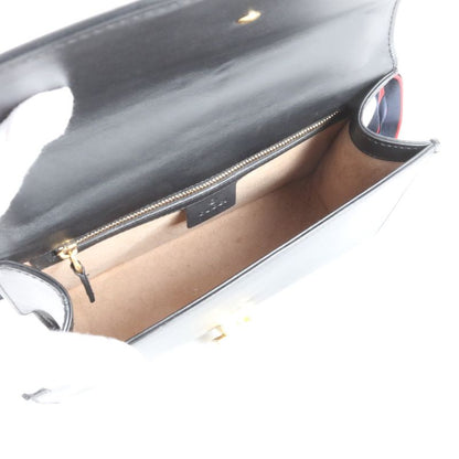 Gucci Sylvie Sherry Line 421882 Leather 2WAY Shoulder Bag Crossbody Hand Black