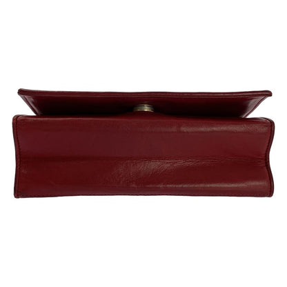 Chanel | Matelasse Coco Mark Lambskin Single Flap Chain Shoulder Bag | Red Gold