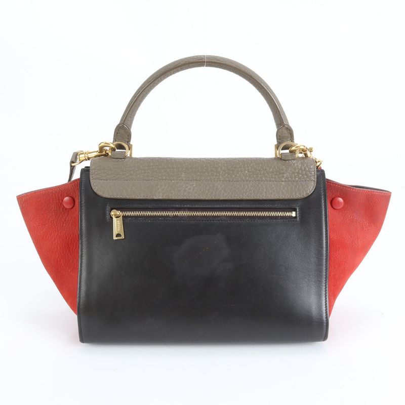 Celine Trapeze Small Leather 2WAY Shoulder Bag Shoulder Tote Hand Genuine