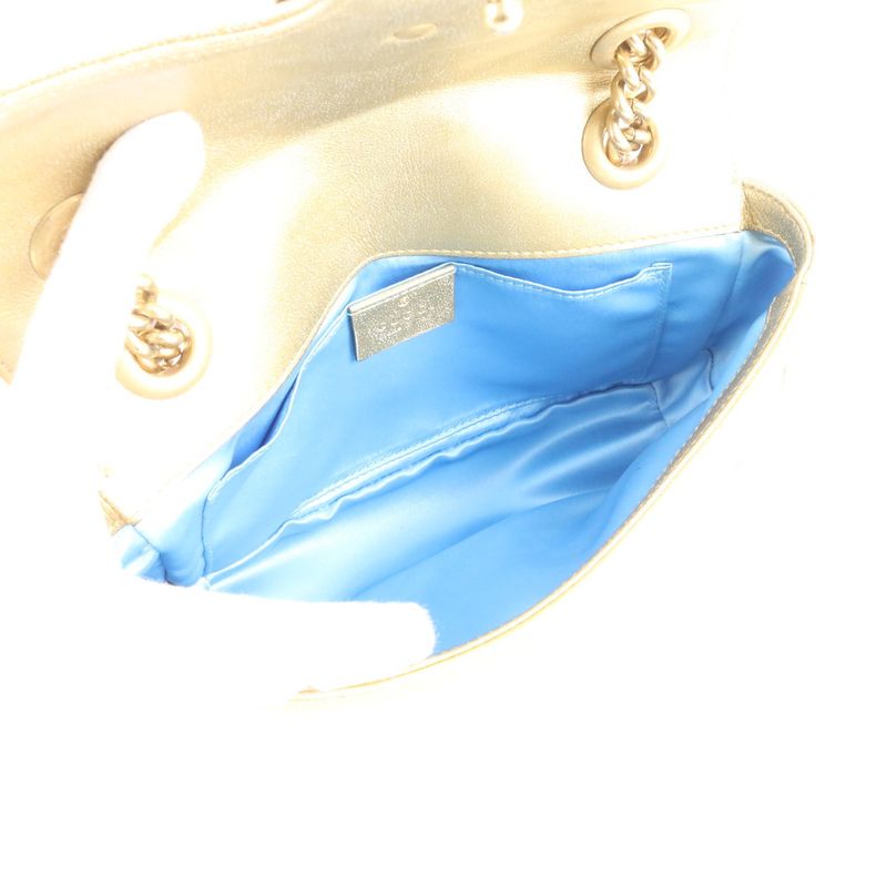 Gucci GG Marmont 446744 Leather 2WAY Chain Shoulder Bag Crossbody Hand Genuine