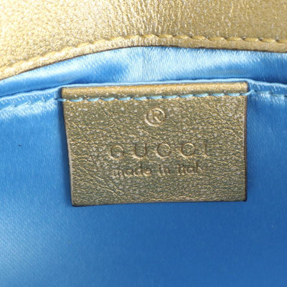 Gucci GG Marmont 446744 Leather 2WAY Chain Shoulder Bag Crossbody Hand Genuine