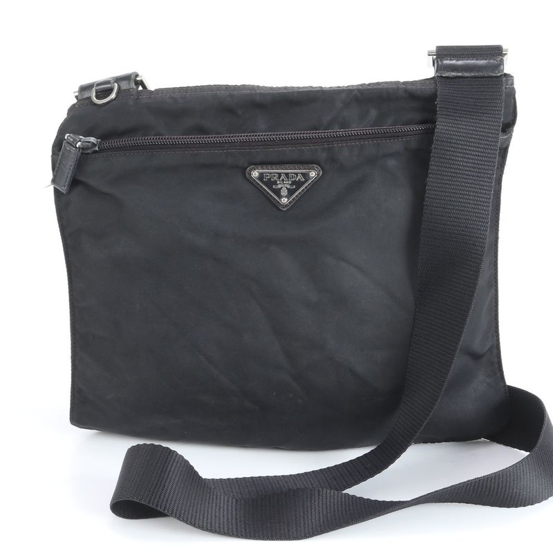 Prada Tessuto Nylon Triangle Logo Shoulder Bag Crossbody Messenger Business