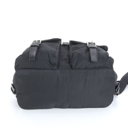 Prada Tessuto Nylon Triangle Logo Leather Backpack Sac Backpack Shoulder Bag