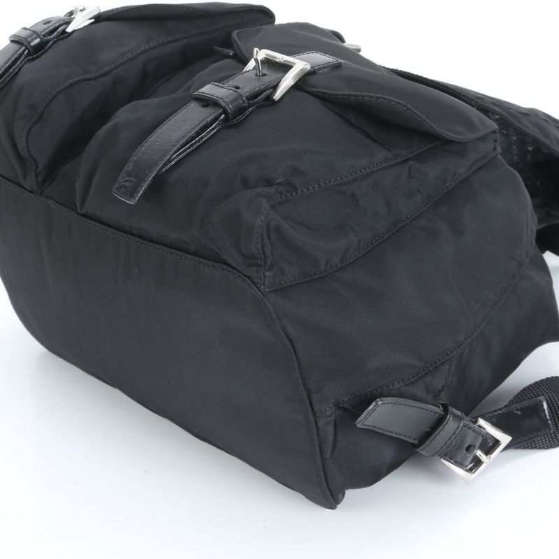 Prada Tessuto Nylon Triangle Logo Leather Backpack Sac Backpack Shoulder Bag
