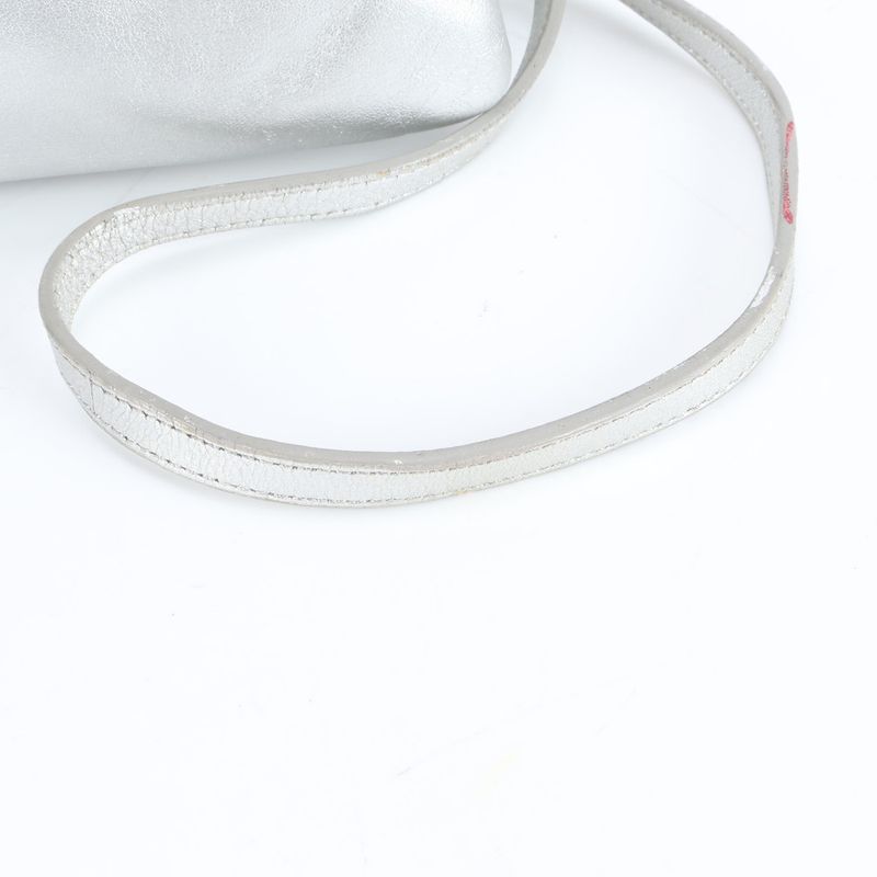 Celine Trio Leather Shoulder Bag Crossbody Hand Tote Silver Women ERM Da7-9