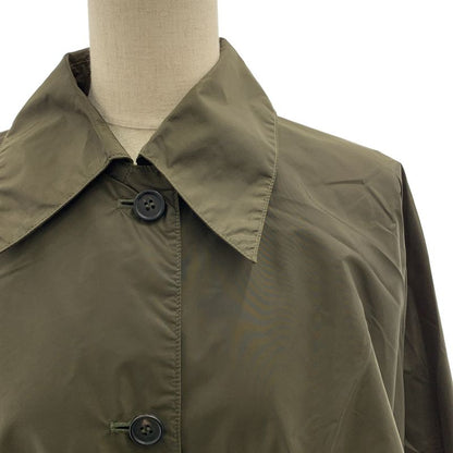 Prada - Triangle Logo Patch Belted Trench Coat - 36 - Khaki - Women's