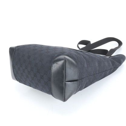 Gucci GG Canvas 019-0401 Leather Tote Bag Shoulder Business Commuter Black A4