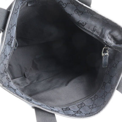 Gucci GG Canvas 019-0401 Leather Tote Bag Shoulder Business Commuter Black A4