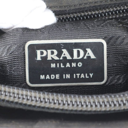 Prada Tessuto Nylon Triangle Logo Shoulder Bag Shoulder Tote Hand Black Women