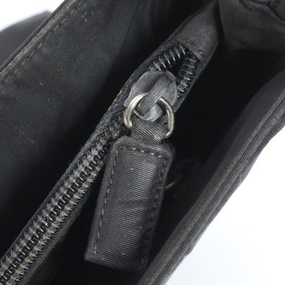 Prada Tessuto Nylon Triangle Logo Shoulder Bag Shoulder Tote Hand Black Women