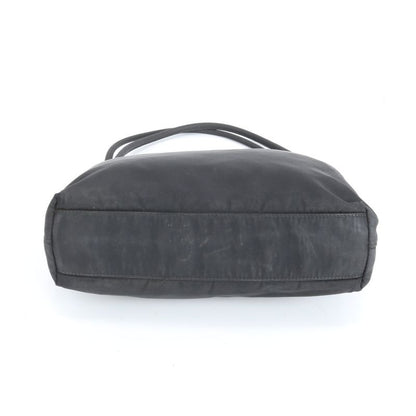 Prada Tessuto Nylon Triangle Logo Shoulder Bag Shoulder Tote Hand Black Women