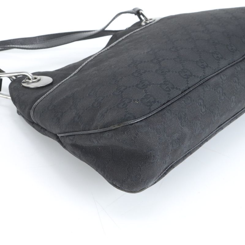 Gucci GG Canvas Eclipse 121023 Leather Tote Bag Shoulder Black Women ERM Da9-8