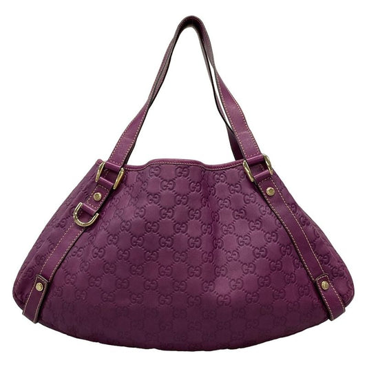 Gucci Tote Bag Abby Stripe Line 130736 Purple Leather