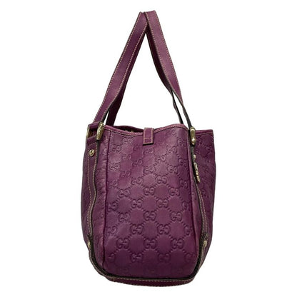 Gucci Tote Bag Abby Stripe Line 130736 Purple Leather