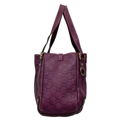 Gucci Tote Bag Abby Stripe Line 130736 Purple Leather