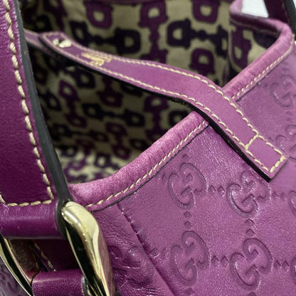 Gucci Tote Bag Abby Stripe Line 130736 Purple Leather