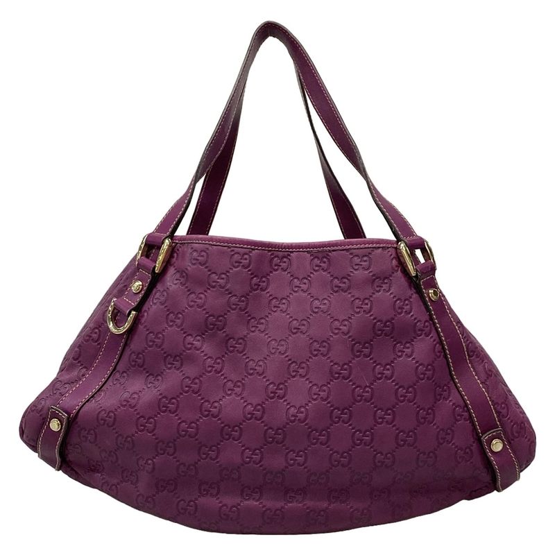 Gucci Tote Bag Abby Stripe Line 130736 Purple Leather