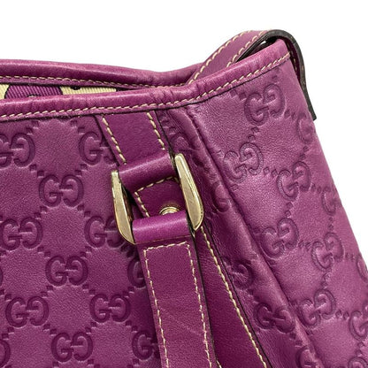 Gucci Tote Bag Abby Stripe Line 130736 Purple Leather