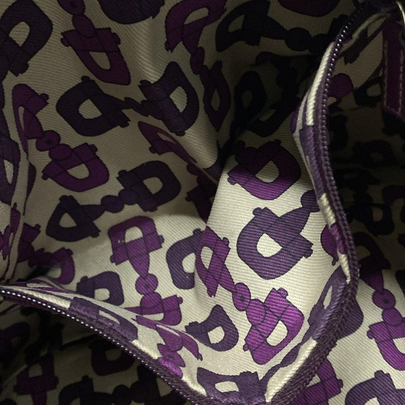 Gucci Tote Bag Abby Stripe Line 130736 Purple Leather