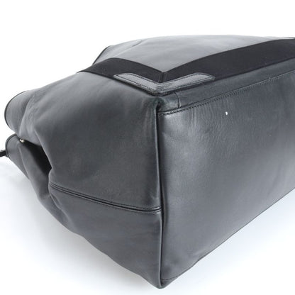 Balenciaga Navy Cabas Su Pouch Leather Tote Bag Shoulder Commuter Black A4 Men