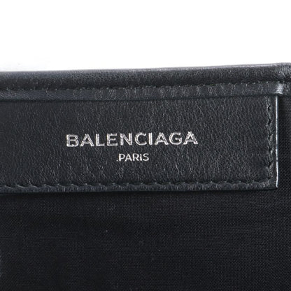 Balenciaga Navy Cabas Su Pouch Leather Tote Bag Shoulder Commuter Black A4 Men