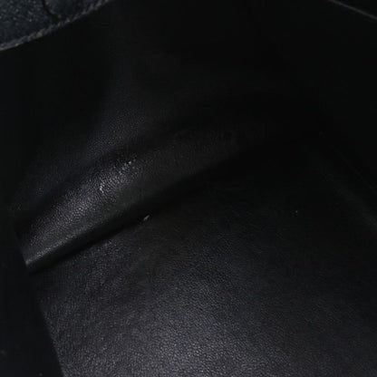 Celine Double Zipper Leather Tote Bag Shoulder Hand Genuine Leather Black A4