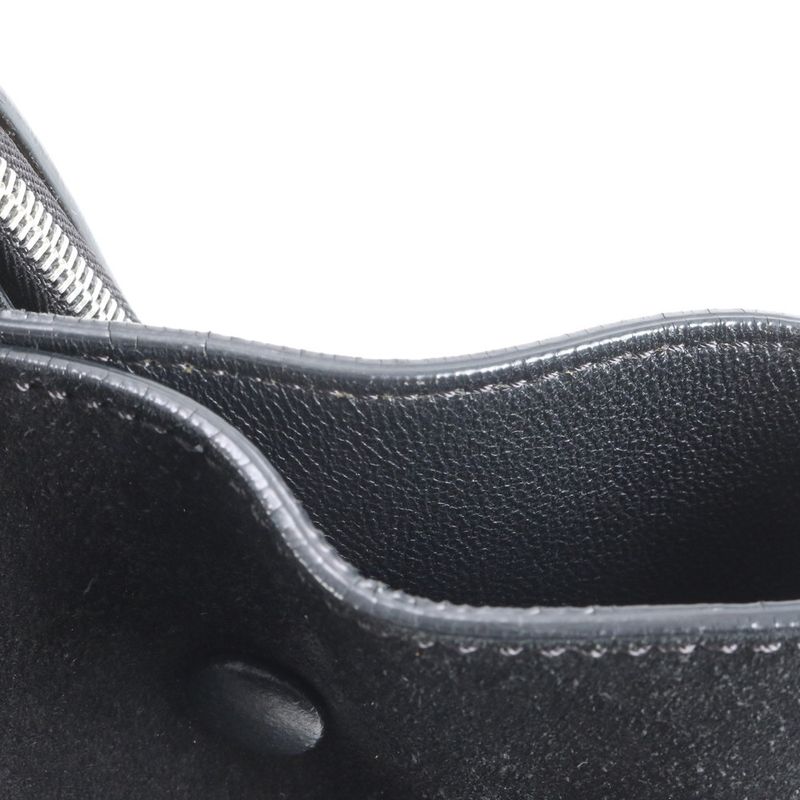 Celine Double Zipper Leather Tote Bag Shoulder Hand Genuine Leather Black A4