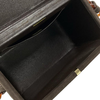 Chanel Vanity Bag Matelasse Dark Brown And Brown Plastic Chain