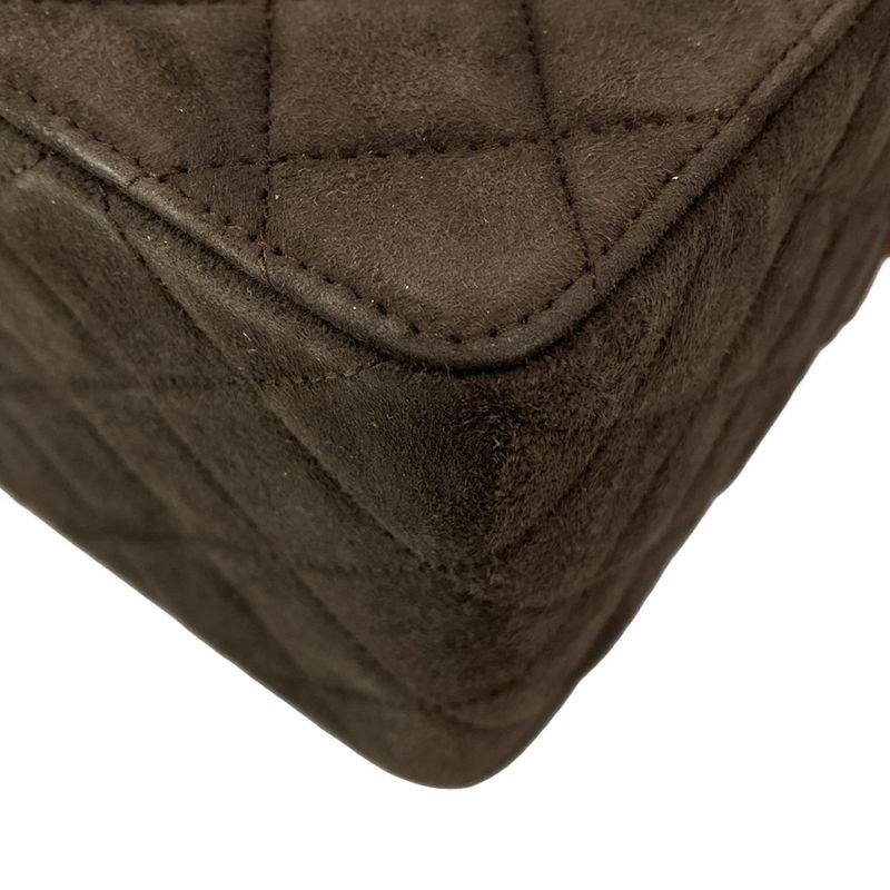 Chanel Vanity Bag Matelasse Dark Brown And Brown Plastic Chain