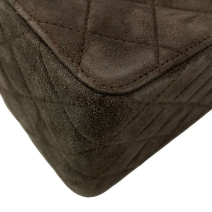 Chanel Vanity Bag Matelasse Dark Brown And Brown Plastic Chain