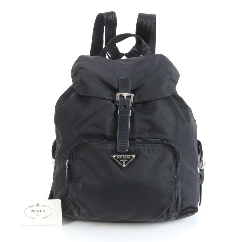 Prada Authenticity With Card Tessuto Nylon Bz4650 Leather Backpack Sac Bag