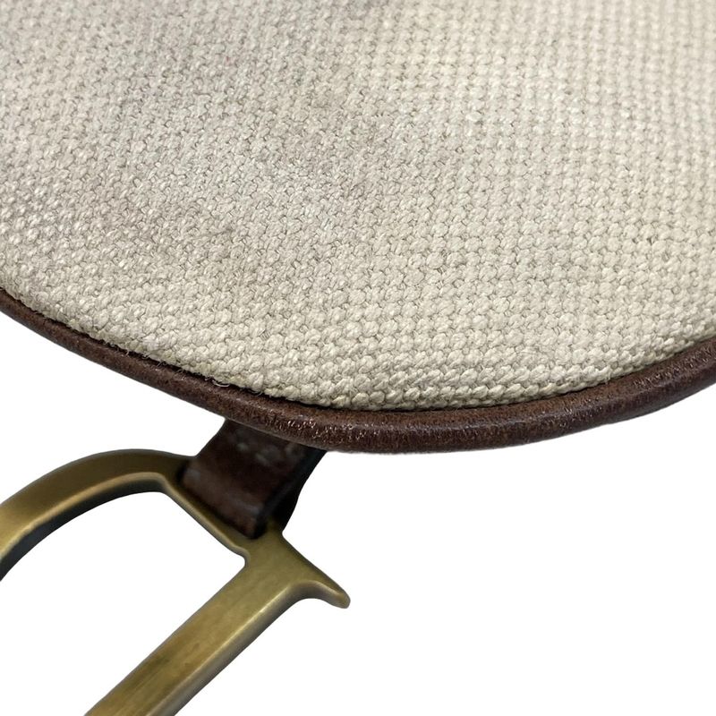 Dior/christian Dior Waist Pouch Saddle Bag Ivory X Dark Brown Leather