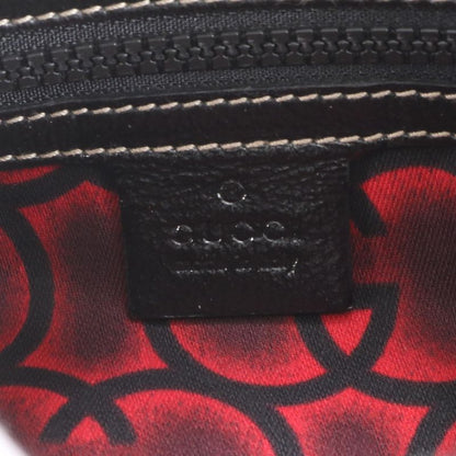 Gucci Interlocking G 181527 Leather Handbag Tote Black Women's RRM Da6-4