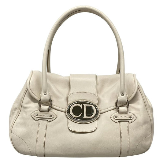 Dior/christian Dior Handbag Vintage Traveler Ivory Leather