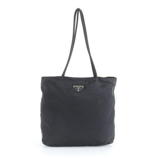 Prada Tessuto Nylon Triangle Logo Tote Bag Shoulder Black Women's RRM Da5-8