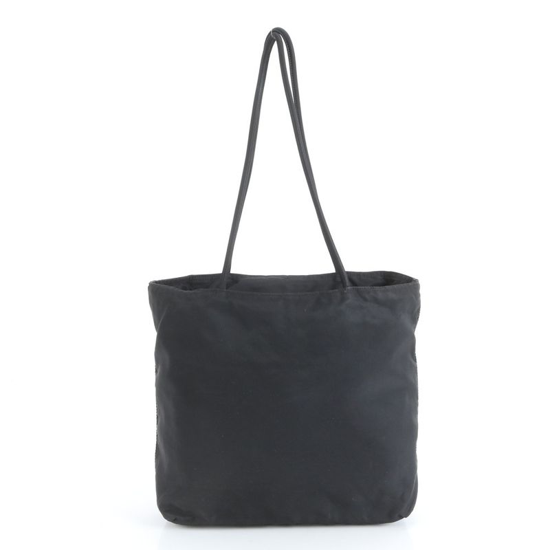 Prada Tessuto Nylon Triangle Logo Tote Bag Shoulder Black Women's RRM Da5-8