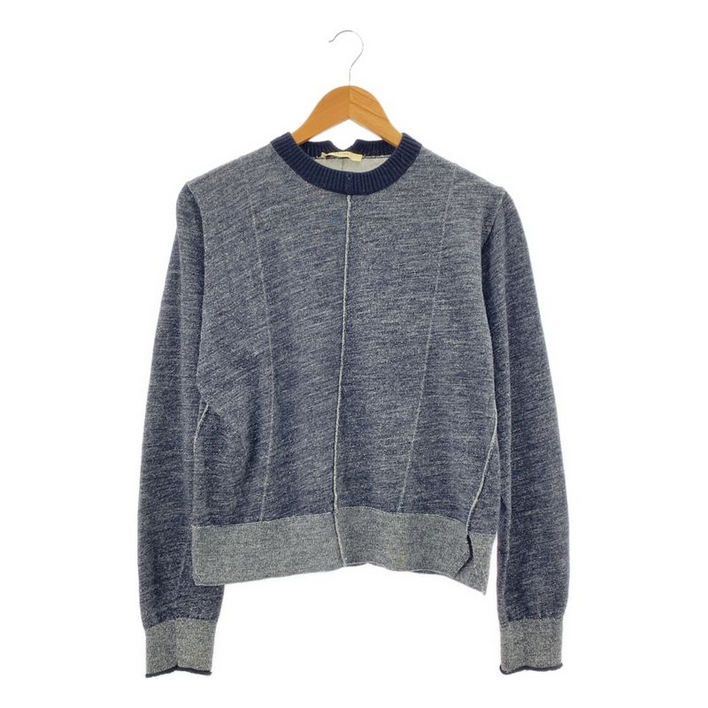 Celine | Phoebe Period Reconstructed Cotton Wool Crew Neck Knit | S | Gray |