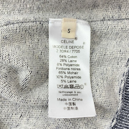 Celine | Phoebe Period Reconstructed Cotton Wool Crew Neck Knit | S | Gray |