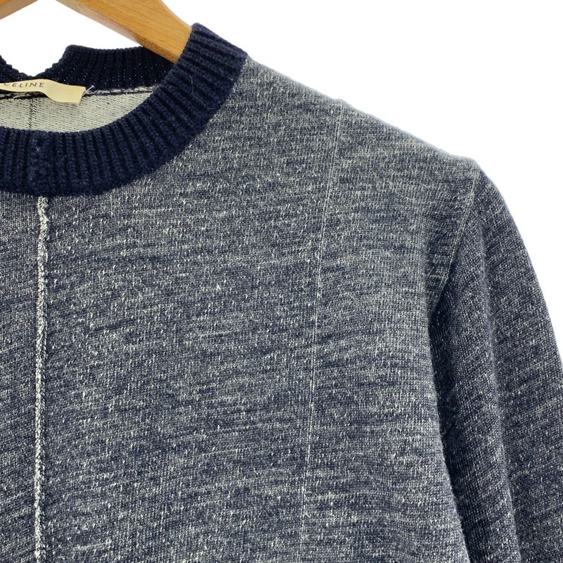Celine | Phoebe Period Reconstructed Cotton Wool Crew Neck Knit | S | Gray |
