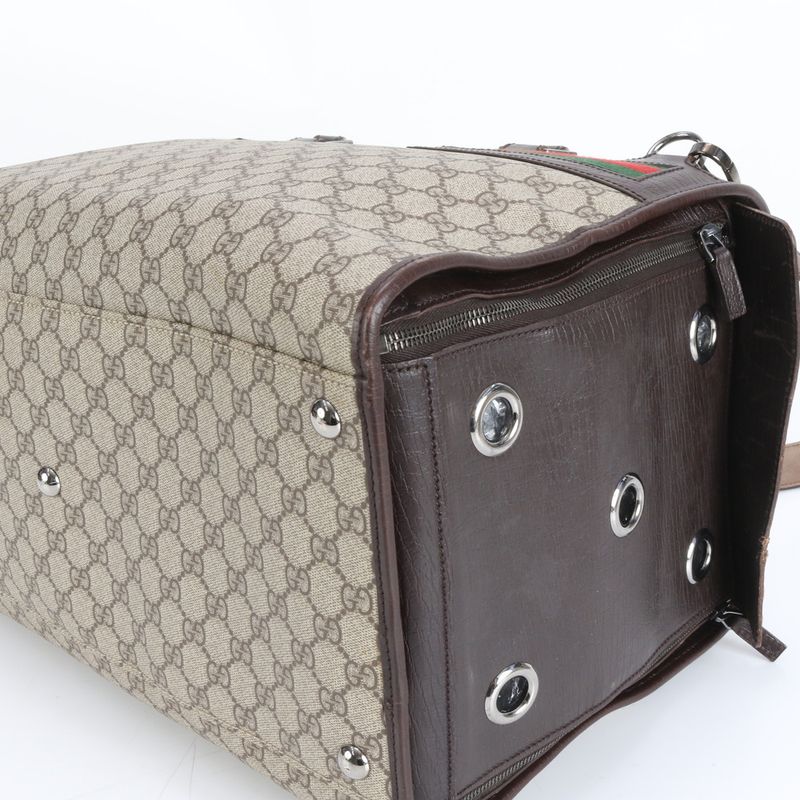 Gucci GG Supreme Pet Carry 146278 2WAY Boston Bag Business Trip Travel Shoulder