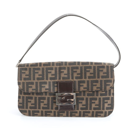 Fendi Zucca Mamma Bucket Leather Shoulder Bag Shoulder Hand Genuine Leather