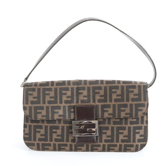 Fendi Zucca Mamma Bucket Leather Shoulder Bag Shoulder Hand Genuine Leather