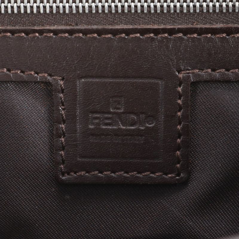 Fendi Zucca Mamma Bucket Leather Shoulder Bag Shoulder Hand Genuine Leather